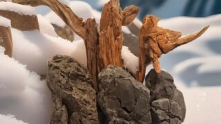 Создайте свой мини-мир: композиция из камней и коряги ждёт посадки растений! Идеально для аквариума и террариума — просто прирастите любимые растения! Рибоку - миниатюрный горный пейзаж для аквариума: камни Серая гора и коряга кизила, готовая для посадки растений.